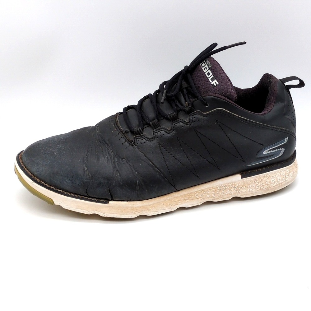 Skechers Go‎ Golf Shoes Mens Elite V3 Black 10.5 WW Leather Performance 54523EWW